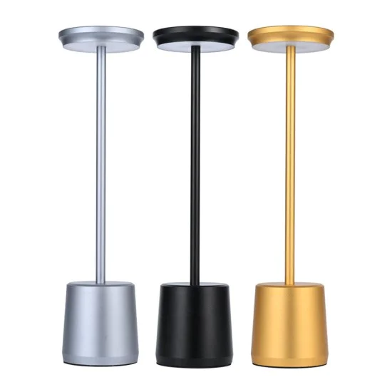 Wholesale Battery Operated Portable Cordless Table Light Aluminium Dumbbell  Lamps 