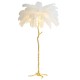 Straight Resin Ostrich Feather Floor Lamp Standing Light